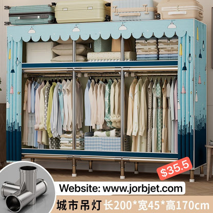 ទូដាក់ខោអាវតំណរដែក 2m Closet clothes wardrobe