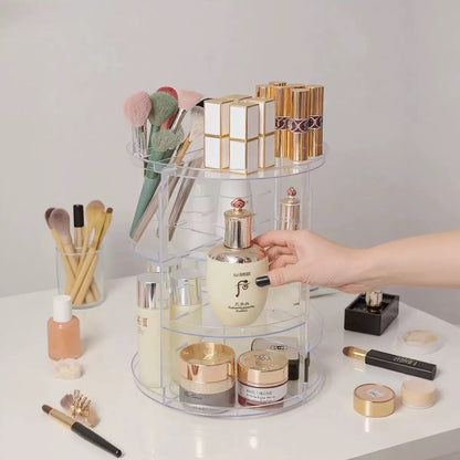 ទូដាក់គ្រឿងសម្អាង Comestic small rotating shelf